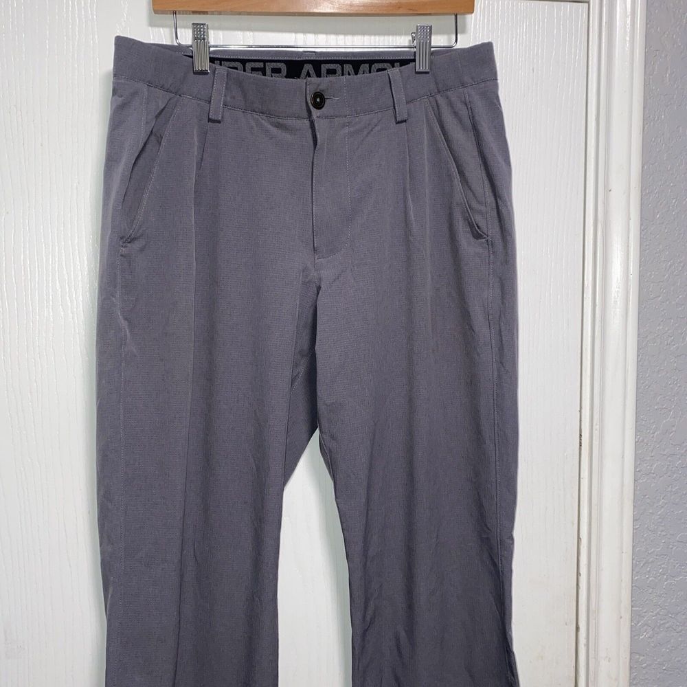 Mens Solid GRAY Under Armour Match Play Golf Pants Size‎ 34x32